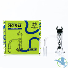 Dragon Platinum Horn Quartz Banger Terp Slurper Kit With Frosted Joint - 90 Degree [DQB-115]