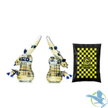 Dragon Platinum Dolphin Glass Hand Pipe - 180 Grams - 7.5 Inches - Assorted Colors [WPH-428]