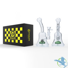 Dragon Platinum Bell Water Pipe Bong Style - 190 Grams - 7.1 Inches - Assorted Colors [WPE-060]