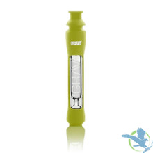 GRAV Glass Octo-Taster Chillum Hand Pipe With Silicone Skin - 16MM - Avocado Green