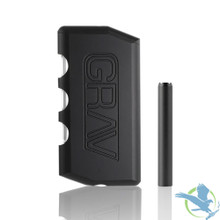 GRAV Dugout Set Storage + Chillum Pipe + Grinder With Travel Bag - Black