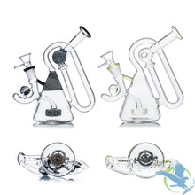 Shadow Glass Connect Water Pipe Recycler With Circ Perc - 260 Grams - 7.5 Inches - Assorted Colors [SGE-157]