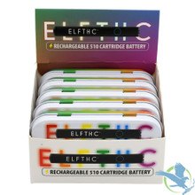ELF Hardware 230mAh 510 VV Preheat Cartridge Vape Battery - Display of 10 ELF Hardware 230mAh 510 VV Preheat Cartridge Vape Battery - Display of 10