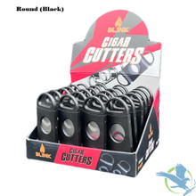Blink Plastic Cigar Cutter - Display of 24 - Round (Black)