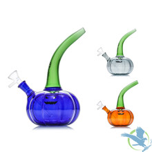 Dragon Glass Pumpkin Theme Bong Water Pipe - 290 Grams - 8.5 Inches - Assorted Colors [DGE-465]