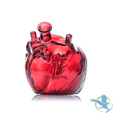 Dragon Glass Anatomical Heart Hand Pipe - 145 Grams - 3.5 Inches - Assorted Colors [DGH-064]
