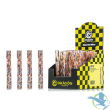 Dragon Platinum Glass One Hitter Chillum Hand Pipe - 105MM - Assorted Colors - Display of 24 [DP-21]