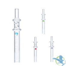 Dragon Glass Nectar Collector Quartz Dab Straw With Spiral Filter & Roll-Stop - 18 Grams - 4 Inches - Assorted Colors - Display of 6 [NC-100]