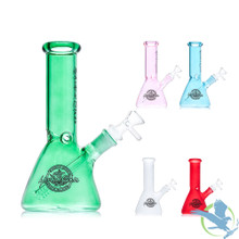 Shadow Glass Beaker Bong Water Pipe With Ice Catcher & Diffused Downstem - 300 Grams - 8 Inches - Assorted Colors [SGE-207]