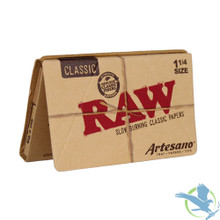 RAW Rolling Papers - Artesano Tray Papers - 1 1/4 Size - 15 Pack