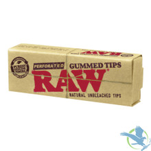 RAW Gummed Tips - Natural Slow Burning Perforated Gummed Tips - Original - 24 Pack RAW Gummed Tips - Natural Slow Burning Perforated Gummed Tips - Original - 24 Pack