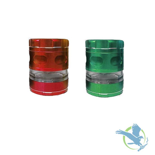 Chromium Crusher Herb Grinder With See Through Storage Area - 2.5 Inches -  4 Part [70369], Grinders