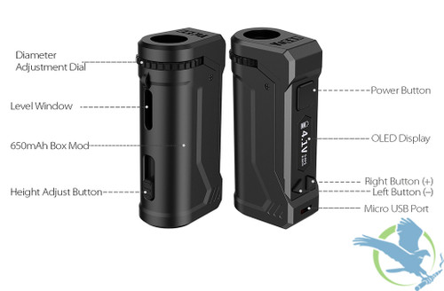 Yocan UNI Pro 2.0 Metal Body, 650mah Variable Voltage Battery