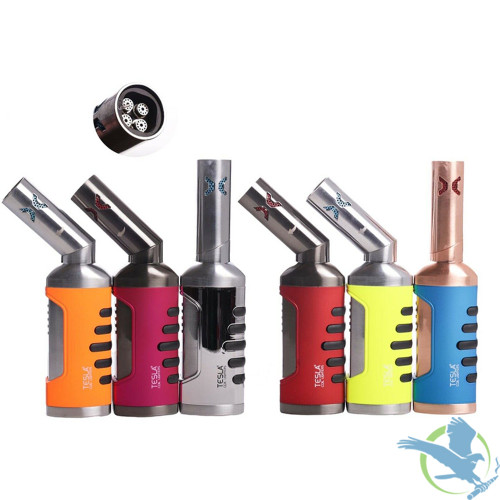 Tesla Coil Lighters 6 Inches Turbo Twist With Grip - Assorted Colors -  Display of 6 [61622-T], Lighters & Fuel