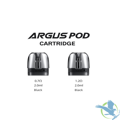 VooPoo Argus POD 2ML Replacement Pod Cartridge - Pack of 3 - 0.7 Ohm,1.2 Ohm