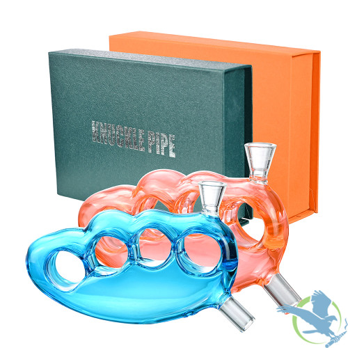 Dragon Glass Knuckle Pipe - Assorted Colors [DGE-264]