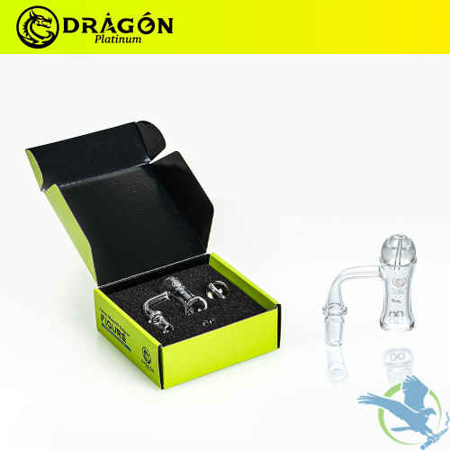 Dragon Platinum Figure Quartz Banger Terp Slurper Spinner Kit - 90 Degree [DQB-097] 
