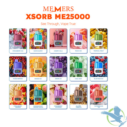 Memers XSORB ME25000 Puffs 20ML Disposable Vape Device With Power Display