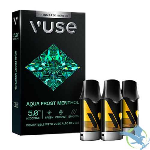 Vuse Alto Prismatic Series 1.8ML Prefilled Nicotine Replacement Pods - Pack of 3 Pods - Display of 5 Packs - Aqua Frost Menthol