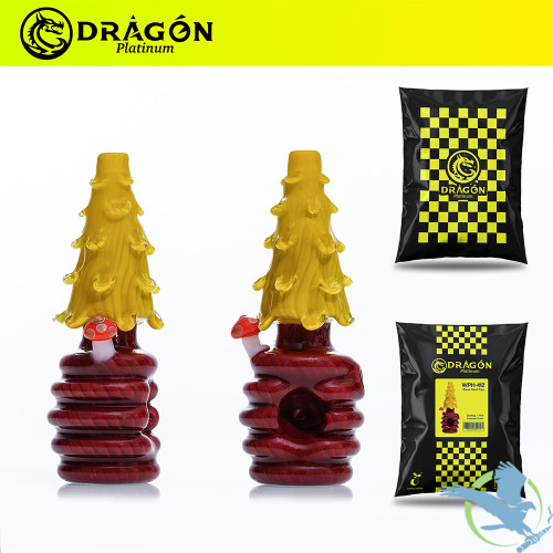 Dragon Platinum Glass Hand Pipe Tree Shape - 90 Grams - 5 Inches - Assorted Colors [WPH-412]