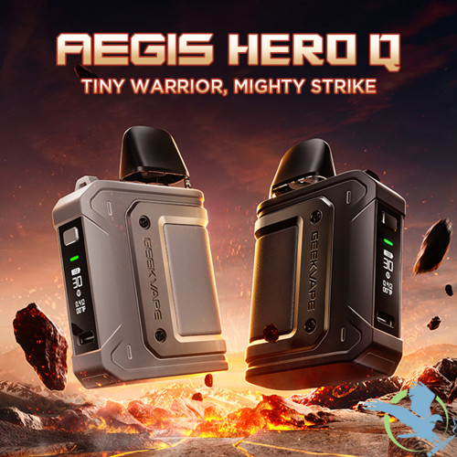 GeekVape Aegis Hero Q 1300mAh Pod System Starter Kit With 2 x Refillable 2ML GeekVape Q Cartridge Pod
