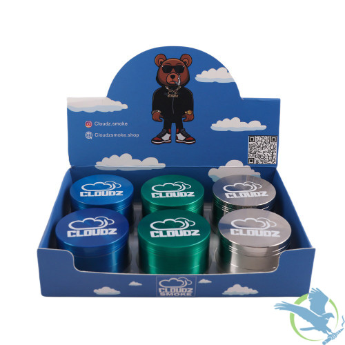 Cloudz Smoke Grinderz Original Edition Grinder - 63mm - 4 Parts - Assorted Colors