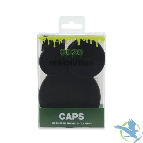 Ooze Resolution Silicone Glass Cleaner Caps - Black