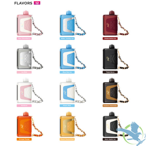 RYL Classic 35K Puffs 16.5ML Disposable Device With Leather Grip & HD Screen Powered By Raz - Display of 5