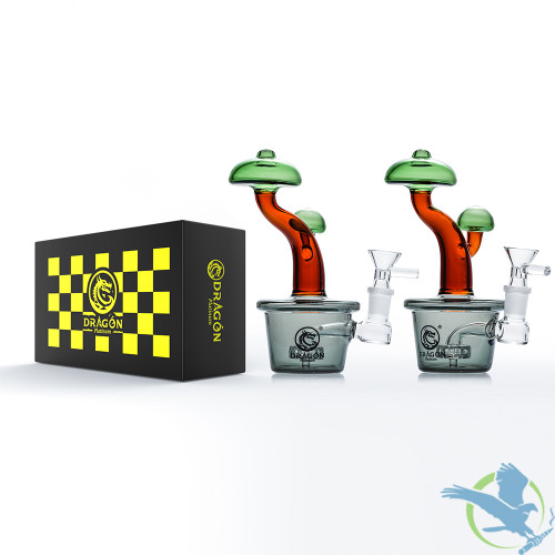 Dragon Platinum Water Pipe Bonsai Tree Shape With Circ Perc - 240 Grams - 6.7 Inches - Assorted Colors [WPE-044]