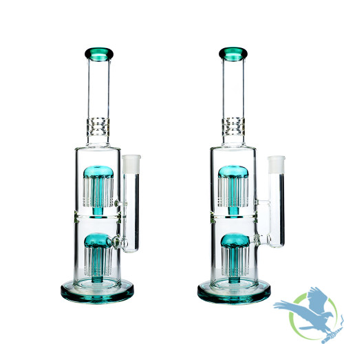 HB King Straight Water Pipe With Double Tree Perc - 1040 Grams - 14.5 Inches  [K941]