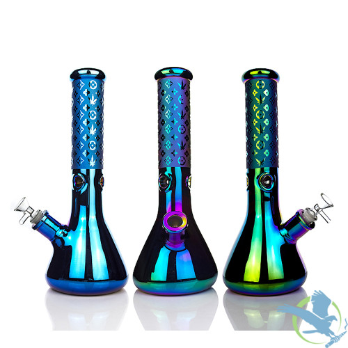 HB King Royal Luxe Beaker Water Pipe With Diffused Downstem - 1030 Grams - 13 Inches [KT115]