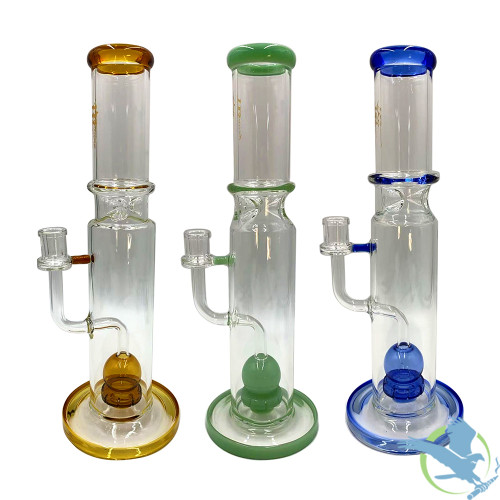 HB King Tube Water Pipe With Ice Catcher & Circ Perc - 930 Grams - 14 Inches [TJ10]