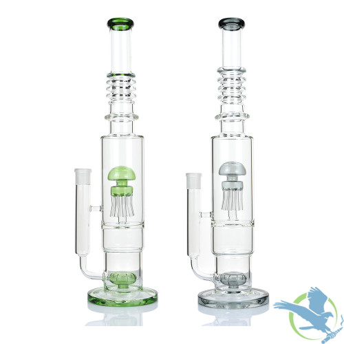 HB King Jelly Pulse Water Pipe With Thick Base & Double Perc - 1200 Grams - 19 Inches [TJ6]