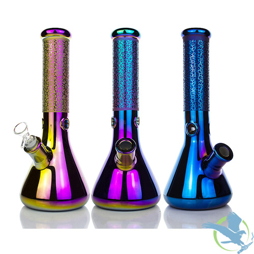 HB King Royal Luxe Water Pipe With Beaker Base & Diffused Downstem - 1100 Grams - 13.5 Inches [KR197-1]