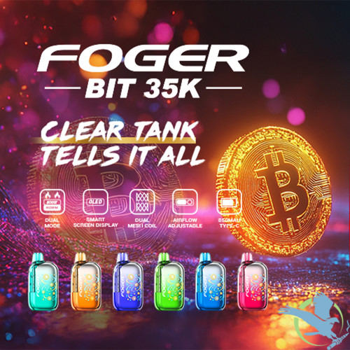 Foger Bit 35K Puffs 20ML Disposable Vape Device With OLED Smart Screen - Display of 5
