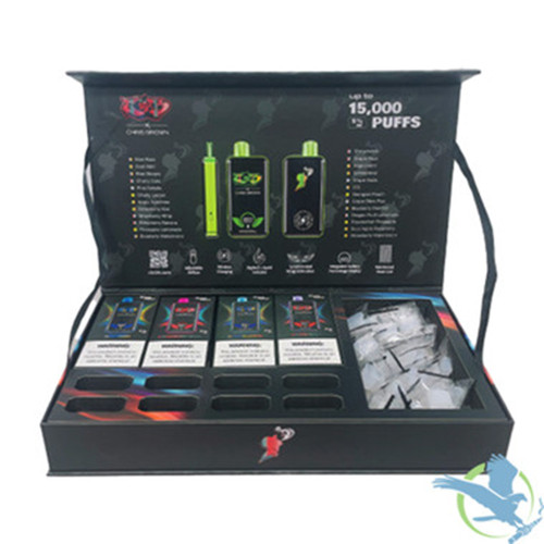 Chris Brown CB15K Puffs 15ML Disposable Device - Display of 8 - Sample Box - Assorted Flavors - TEXAS COMPLIANT