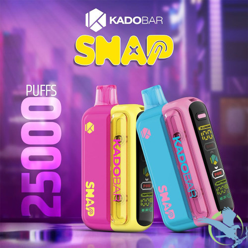 Kado Bar Snap 25K Puffs 18ML Disposable Pod Kit With Dual Mesh Technology - Display of 5