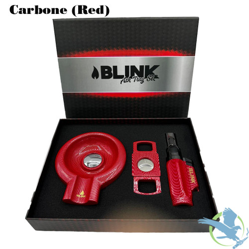 Blink Ash Tray Premium Set With Torch, Ashtray & Cigar Cutter