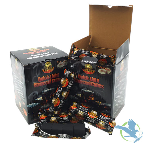 Pharaohs Coconut Shell Quick Light Charcoal Cube Shape - 1.5KG Box - 96 Cube Pieces Pharaohs Coconut Shell Quick Light Charcoal Cube Shape - 1.5KG Box - 96 Cube Pieces