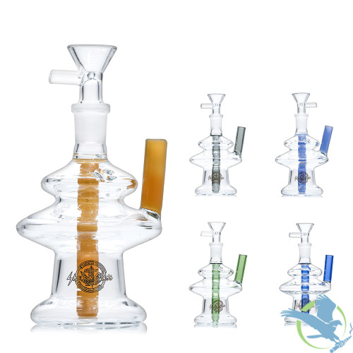 Shadow Glass Water Pipe Fab Egg Style Bubbler With Downstem - 180 Grams - 6 Inches - Assorted Colors [SGE-165]