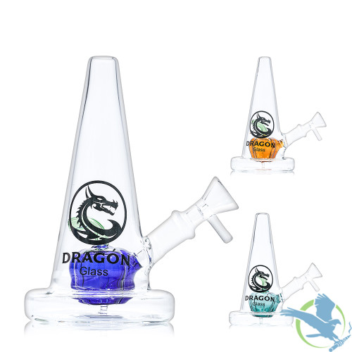 Dragon Glass Pumpkin Insert Cone Shape Water Pipe - 230 Grams - 6 Inches - Assorted Colors [DGE-466]