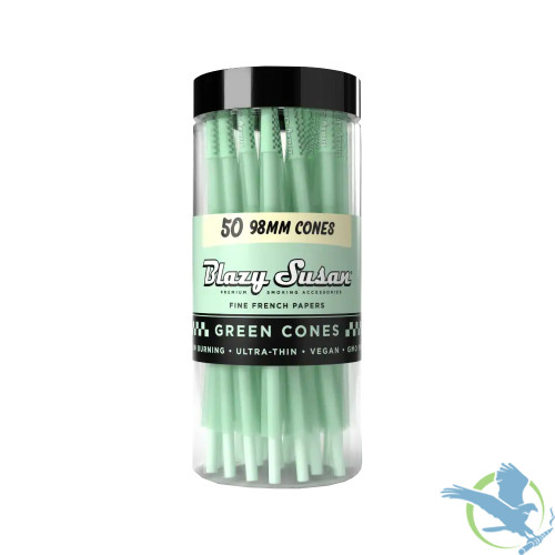 Blazy Susan Green Pre-Rolled Cones - 98MM (50ct Pack)