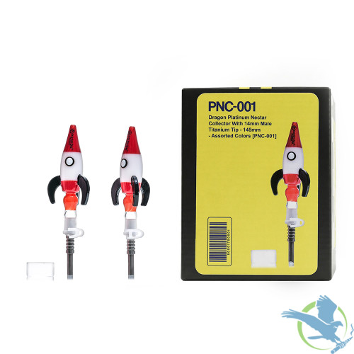 Dragon Platinum Nectar Collector With 14MM Male Titanium Tip - 145MM - Assorted Colors [PNC-001]