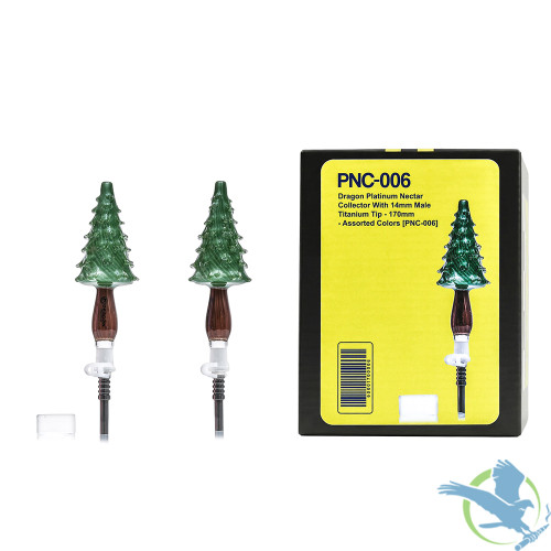 Dragon Platinum Nectar Collector With 14MM Male Titanium Tip - 170MM - Assorted Colors [PNC-006]