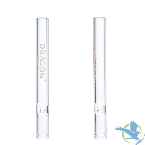 Dragon Platinum Glass One Hitter Chillum Hand Pipe - 4.5 Inches - Assorted Colors - Display of 8 [OH-04]