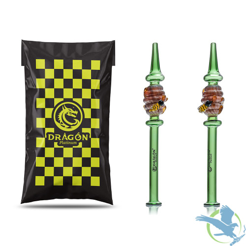 Dragon Platinum Nectar Collector With 14MM Male Titanium Tip - 200MM - Assorted Colors [PNC-008]