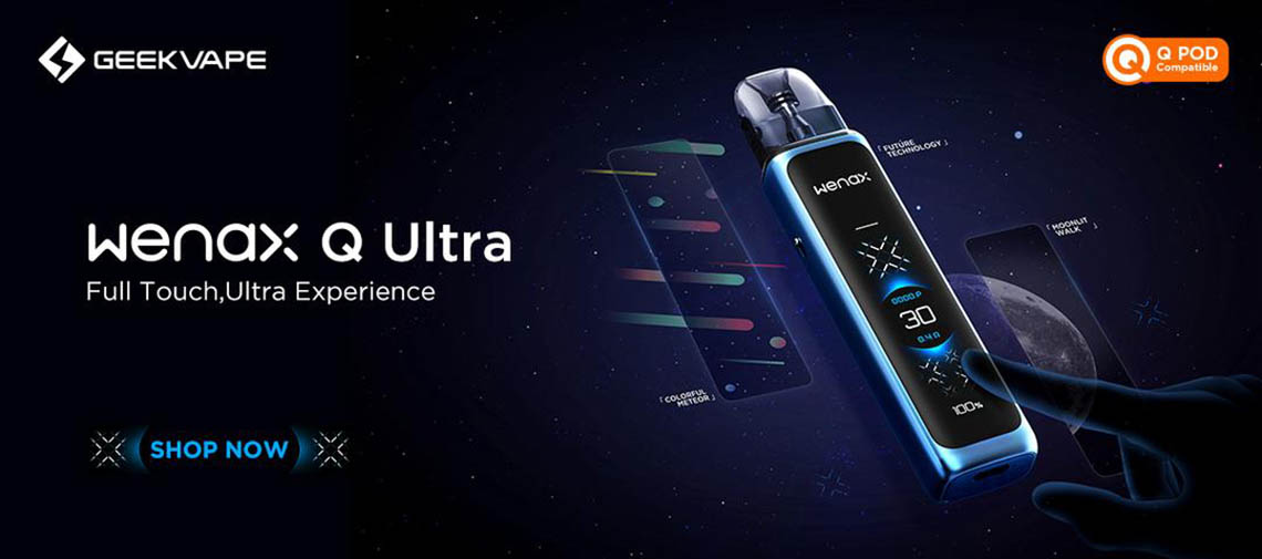 GeekVape Wenax Q Ultra 1300mAh Pod System Starter Kit With 2 x 3ML Refillable Q Cartridge