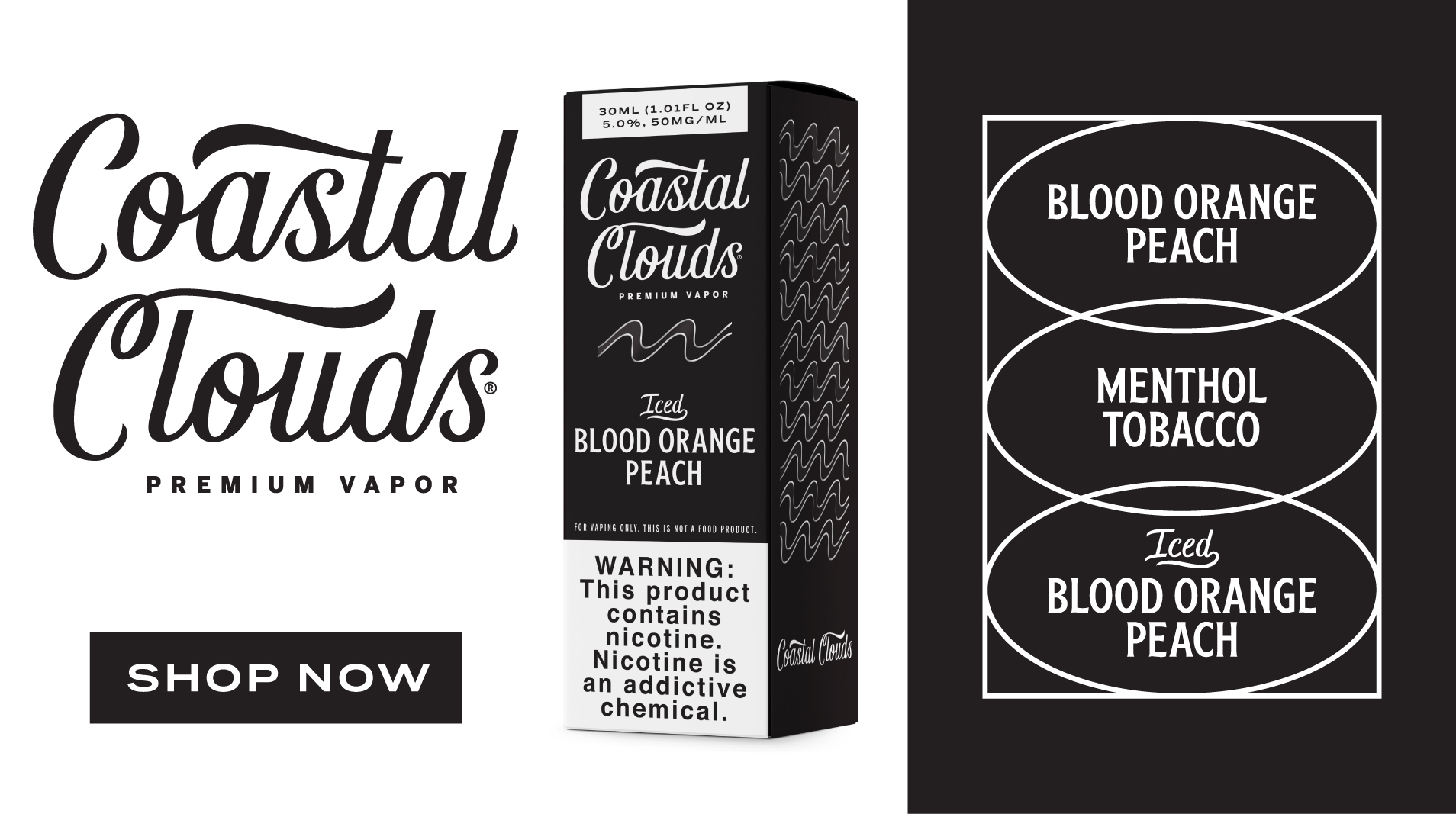 Coastal Clouds Premium Vapor Nicotine Salt E-Liquid