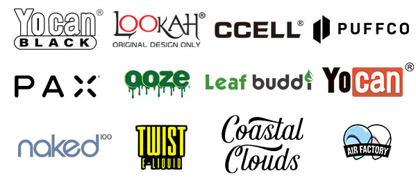 we carry e-liquids and hardware from the top names in the industry such as; SMOK, Vaporesso, Voopoo, Geekvape, Yocan, Ooze, Dabber Daddy's, Naked, Charlie's Chalk Dust, Coastal Clouds and many more