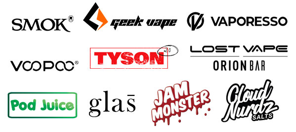 we carry e-liquids and hardware from the top names in the industry such as; SMOK, Vaporesso, Voopoo, Geekvape, Yocan, Ooze, Dabber Daddy's, Naked, Charlie's Chalk Dust, Coastal Clouds and many more